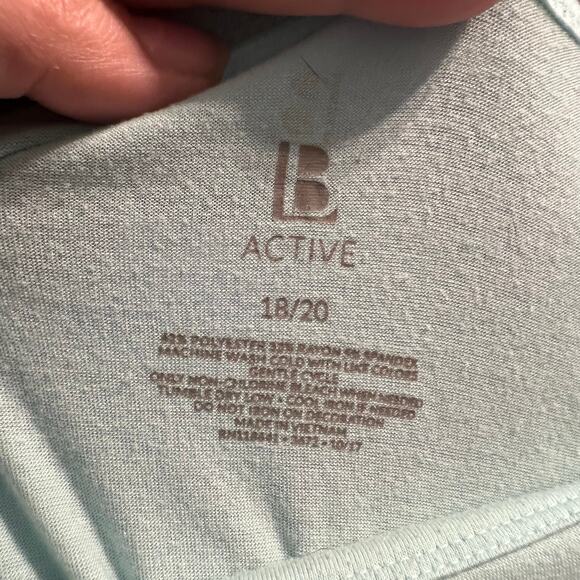 Lane Bryant womens mint “I Chose Happiness” long sleeve peekaboo sleeve yoga top - Picture 10 of 11